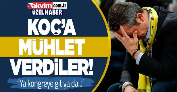 Fenerbahçelilerin sabrı kalmadı! Kongre için Ali Koç’a tarih verdiler: Ya genel kurula git ya da biz…