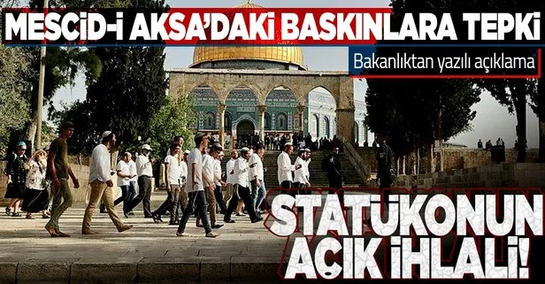 Türkiye’den İsrailli fanatik Yahudilerin Mescid-i Aksa baskınına sert tepki: Statükonun açık ihlali