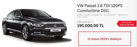 11.11 indirimi ile Volkswagen Tiguan, Passat, Polo ve Golf otomobiller ne kadar? n11 araba kampanyası-5