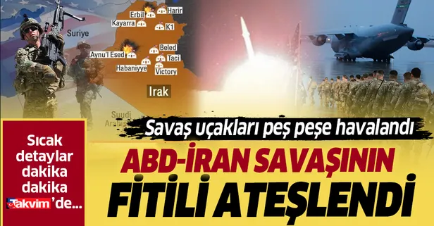 Son dakika: İran ABD üslerini balistik füzelerle vurdu! ABD uçakları peş peşe havalandı