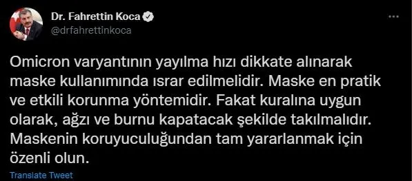 Koronavirüs son durum! Sağlık Bakanlığı 21 Ocak 2022 Kovid-19 vaka ve vefat tablosunu paylaştı-2