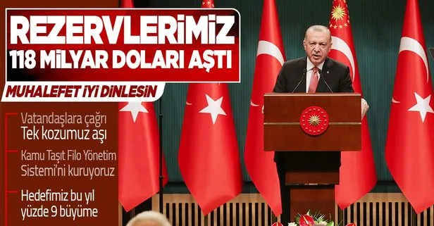 Başkan Erdoğan’dan muhalefete gönderme: Rezervlerimiz 118 milyar doları aştı