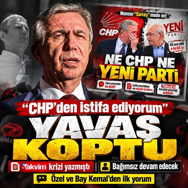Mansur Yavaş depremi! CHPden istifa etti... Süreç buraya nasıl geldi? Kılıçdaroğlu ve Özelden ilk yorum!