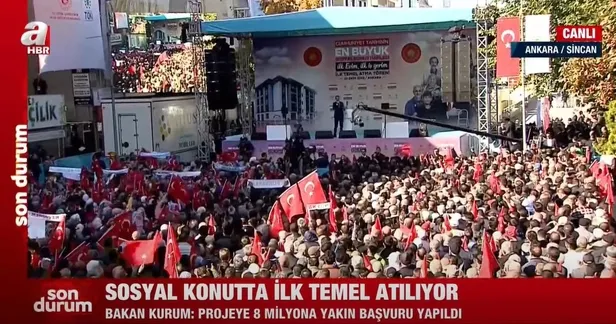 Bakan Kurum'dan sosyal konut projesi temel atma töreninde önemli açıklamalar: "Başvuru 8 milyona yaklaştı"-5