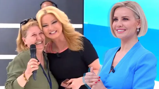 Müge Anlı annem olduğun için memnunum dedi jestler peş peşe geldi! Hem stüdyodaki Gülbiye Hanıma hem de doğum günü olan Esra Erola...