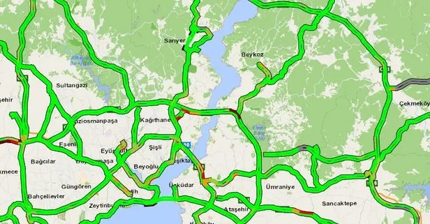 Son dakika: İstanbul trafiğinde tam kapanma etkisi | İstanbul yol durumu