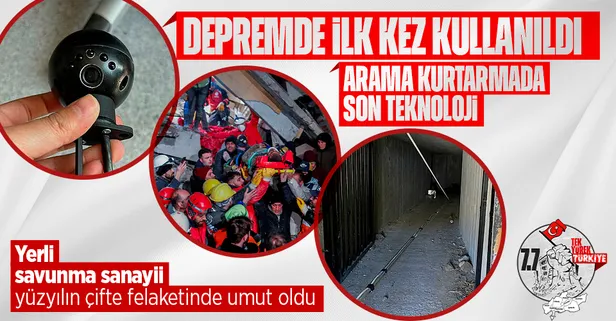 Depremzedeler çubuk kameralar ile yaşama uzandı