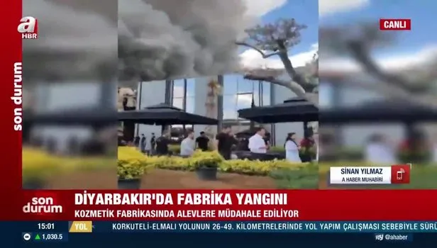 Diyarbakır son dakika yangın! Yenişehir'de fabrika yangını! Lila Kozmetik Fabrikası'nda korkutan yangın : Yaralılar var
