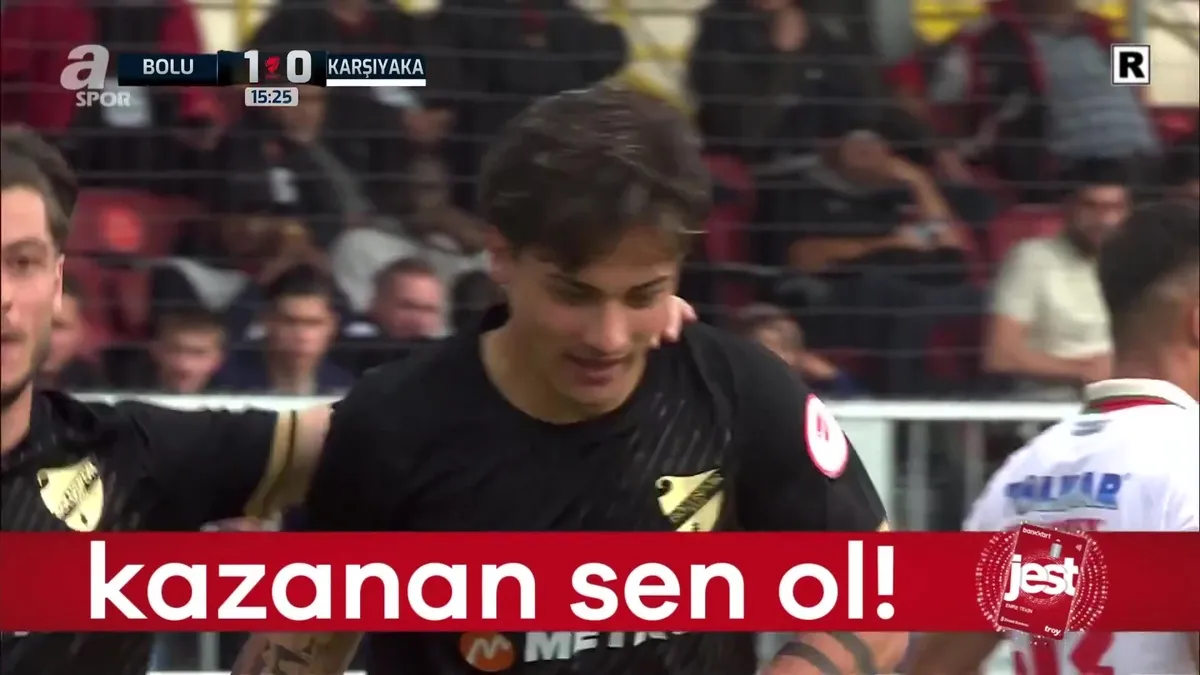 Boluspor 1-0 Karşıyaka Gol: Alptekin Çaylı
