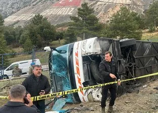 Isparta yolcu otobüs kazası!