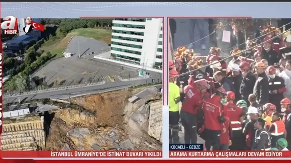 Ümraniye'de istinat duvarı yıkıldı!