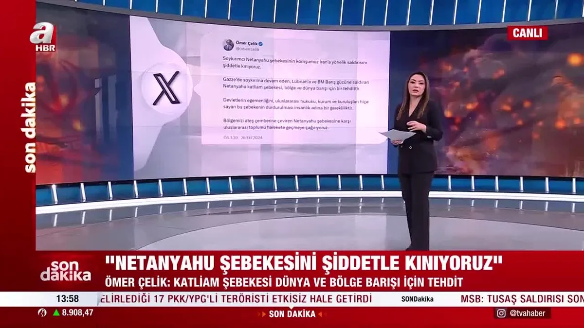 AK Parti Sözcüsü Çelik, İsrail'in İran'a yönelik saldırısını kınadı