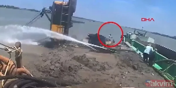 Operatör ölümden kıl payı kurtuldu! Saniyeler içerisinde dehşeti yaşadılar... Nehirden toprak çıkarırken... - 4
