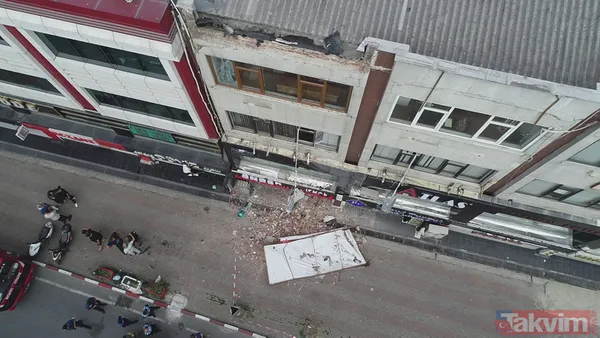 Güngören son dakika haberi! Merter'de çatıdan kopan parça kaldırıma düştü: "Bomba sesi gibiydi, büyük panik yaşadık" - 6
