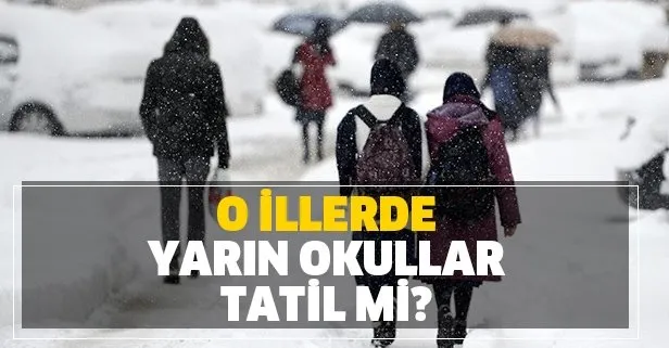 Erzurum, Kars ve Ardahan'da okullar tatil mi?