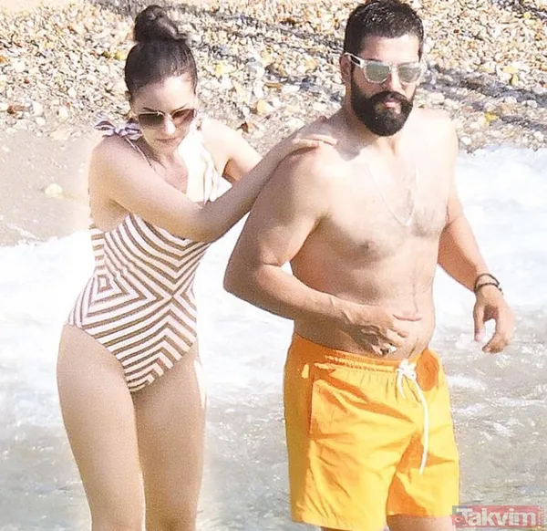 Fahriye Evcen ve Burak Özçivit denizde aşk tazeledi Fahriye düzgün fiziğiyle mest etti! Kuruluş Osman'ın yıldızı eşiyle... - 5