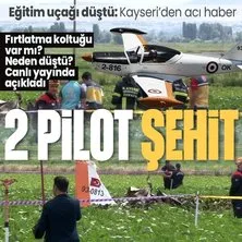 Kayseri’de eğitim uçağı düştü: 2 pilot şehit oldu! | MSB açıkladı: SF-260D tipi bir eğitim uçağı kaza kırıma uğramıştır