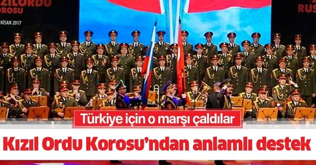 Rus Kızıl Ordu Korosu’ndan anlamlı destek! Türkiye için Mehter Marşı çaldılar