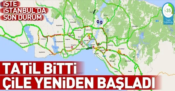 İstanbul’da trafik yoğunluğu arttı! İstanbul trafiğinde son durum
