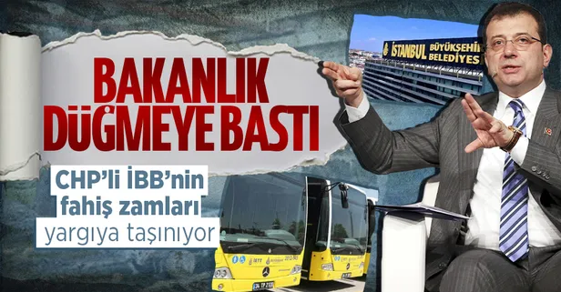 Ulaştırma ve Altyapı Bakanlığı'ndan CHP'li İBB'ye yüzde 36'lık ulaşım zammı nedeniyle dava