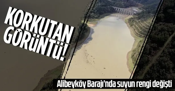 Alibeyköy Barajı’nda suyun rengi değişti
