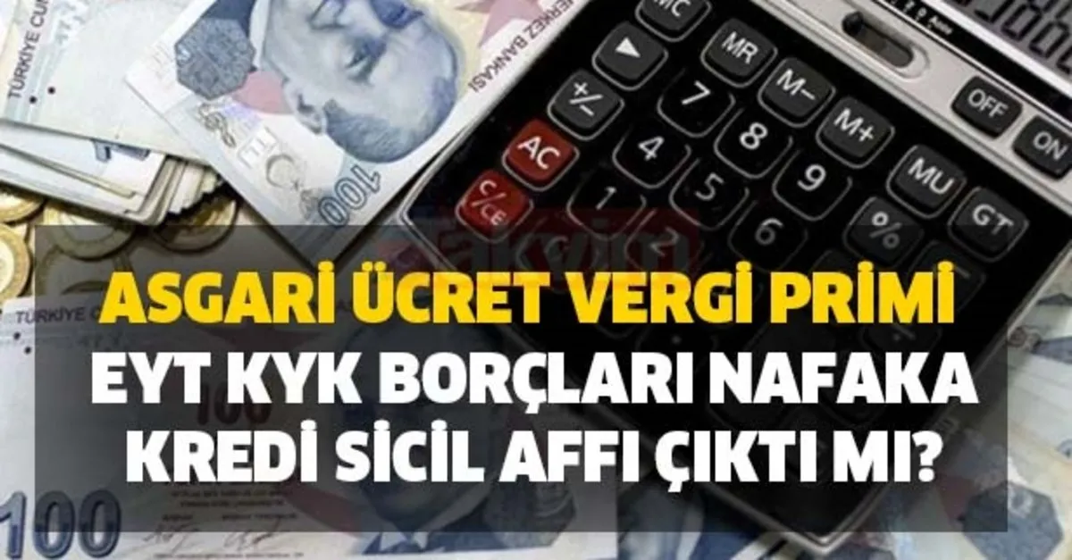 vergi prim nafaka kredi sicil