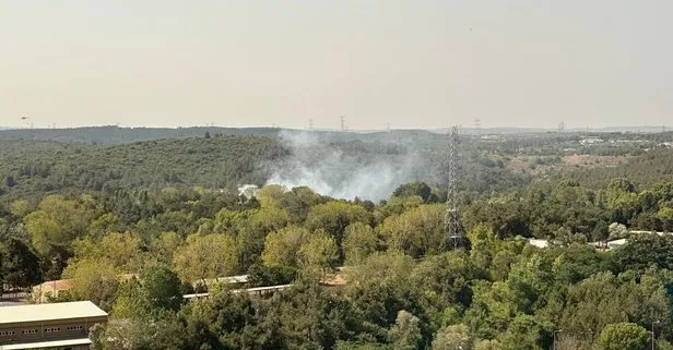 Eyüpsultan’da askeri alandaki ormanlık alanda yangın çıktı