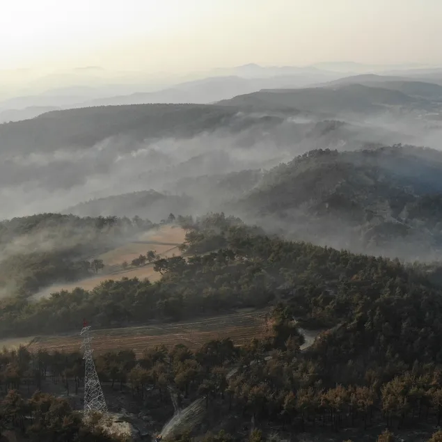 Küle dönene alanlar böyle görüntülendi