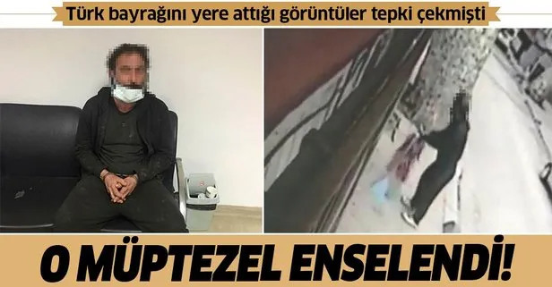 Beykoz’da Türk bayrağını yere atan şüpheli yakalandı! O anlar kamerada
