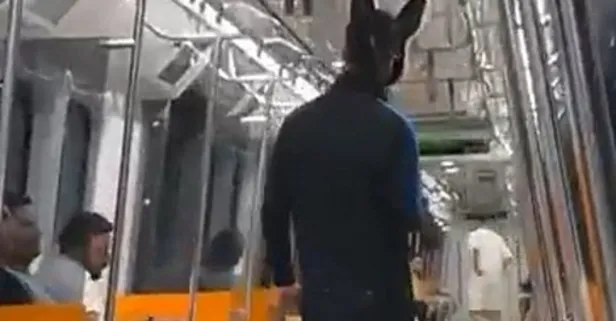 Üzerinde tavşan kostümü elinde tüfek! Metroyu karıştıran şüphelinin ifadesi ortaya çıktı