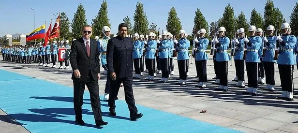 Erdoğan, Maduro’yu resmi törenle karşıladı