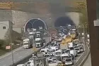 Sabiha Gökçen Havalimanı Tüneli'nde yangın! TIR küle döndü