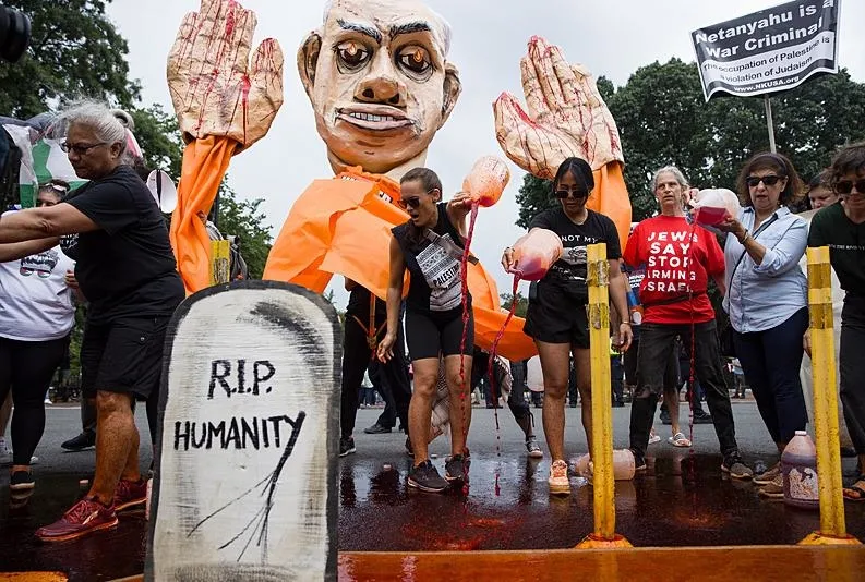 Beyaz Saray önünde Gazze’ye destek!