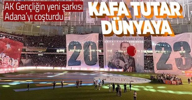 Başkan Erdoğan’a özel şarkı Adana stadyumunda çaldı