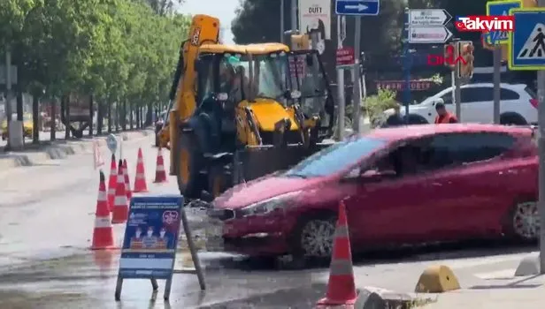 Son dakika: İBB yol çalışması sırasında İSKİ borusunu patlattı!