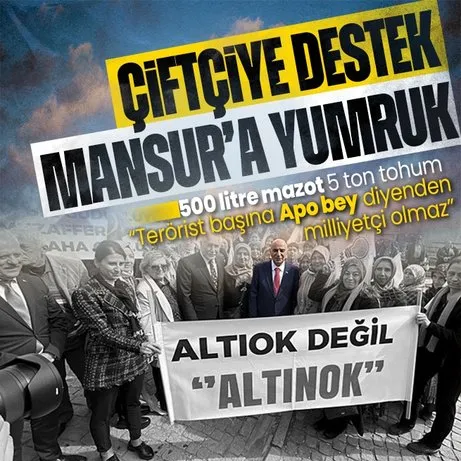 Turgut Altınok’tan çiftçiye destek sözü: 500 litre mazot ve tohum desteği! | Mansur Yavaş’a tepki: Bir Türk milliyetçisi bunu söyleyebilir mi
