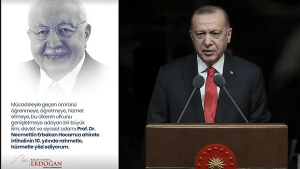 SON DAKİKA: Başkan Erdoğan'dan Erbakan'ın vefatının 10. yılında anlamlı mesaj: Rahmetle, hürmetle yad ediyorum-1