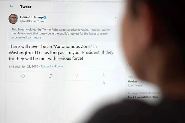 Trump-Twitter geriliminde flaş gelişme: Bir paylaşımın daha erişimi kısıtlandı-1