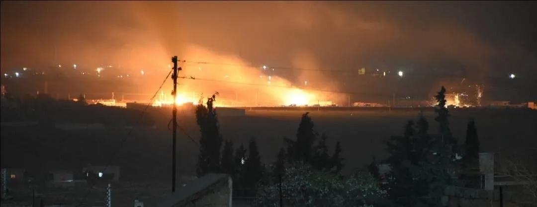Afrin’de teröristlere gece bombardımanı