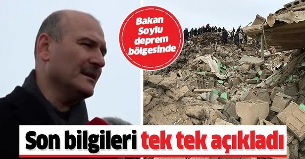 Deprem sonrası İçişleri Bakanı Süleyman Soylu’dan yeni açıklama