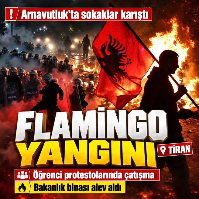 Arnavutlukta sokaklar karıştı! Öğrenci protestolarında çatışma: Eğitim ve Spor Bakanlığı binasında yangın çıktı
