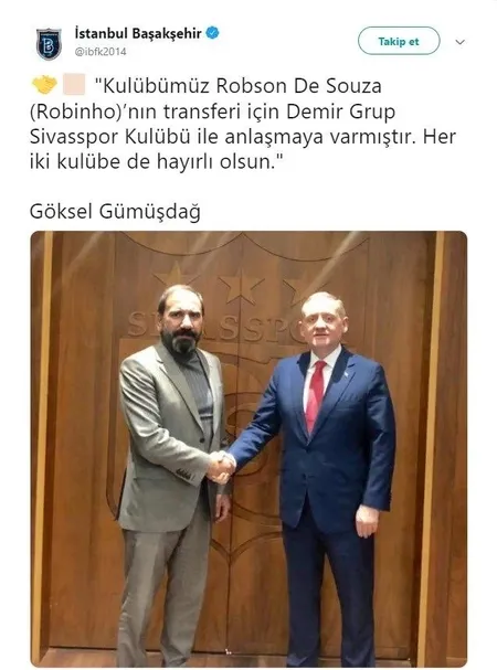 Son dakika: Medipol Başakşehir, Robinho'yu açıkladı! - 1