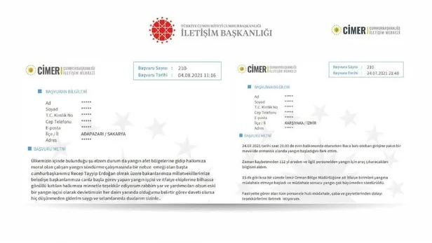 CİMER'e yangınla mücadeleye ilişkin duygulandıran destek mesajları! Milletin devletine güveni tam-4
