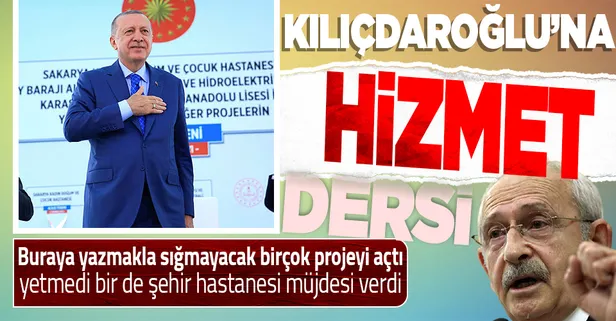 Başkan Erdoğan'dan Sakarya'daki toplu açılış töreninde önemli açıklamalar! 1000 yataklı şehir hastanesinin müjdesini verdi