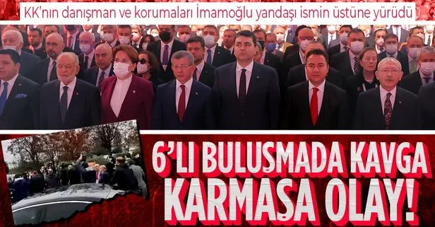 6’lı ittifak buluşmasında Kemal Kılıçdaroğlu’nun danışmanı ve korumaları Ekrem İmamoğlu yandaşı gazeteci Deniz Zeyrek’in üstüne yürüdü
