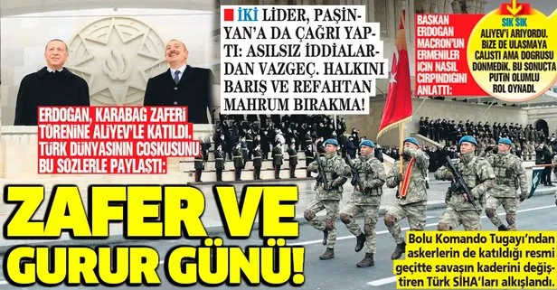 Türk dünyasının zafer ve gurur günü: Başkan Erdoğan, Bakü’de ’Karabağ zaferi’ kutlamalarına katıldı