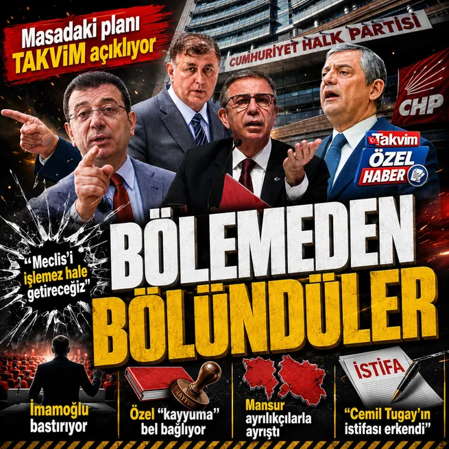 CHPyi bölemeden bölündüler! İmamoğlu bastırıyor Özel kayyuma bel bağlıyor | Masadaki planı TAKVİM açıklıyor