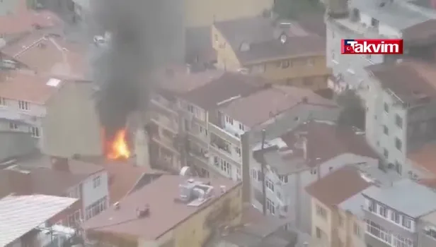 İstanbul Seyrantepe'de korkutan yangın!