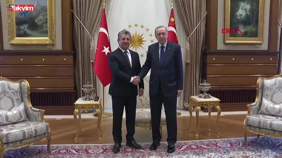 Başkan Erdoğan Mesrur Barzani'yi kabul etti!