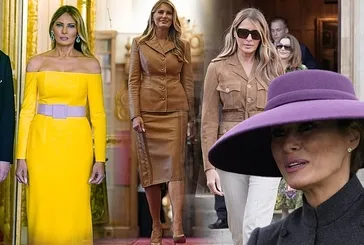 48 saatte 5 kıyafet! Kraliyet Ailesi’ne de karşı koydu: Melania Trump’ın kostümlerinin şifresi…